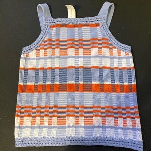 Banana Republic Plaid Cropped Sweater Tank